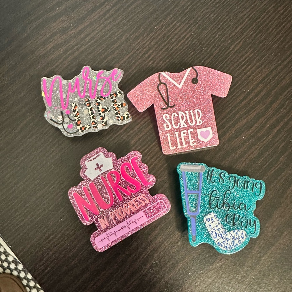 Colorful Nurse-Themed Bogg Bag charms